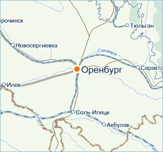 Карта Оренбург